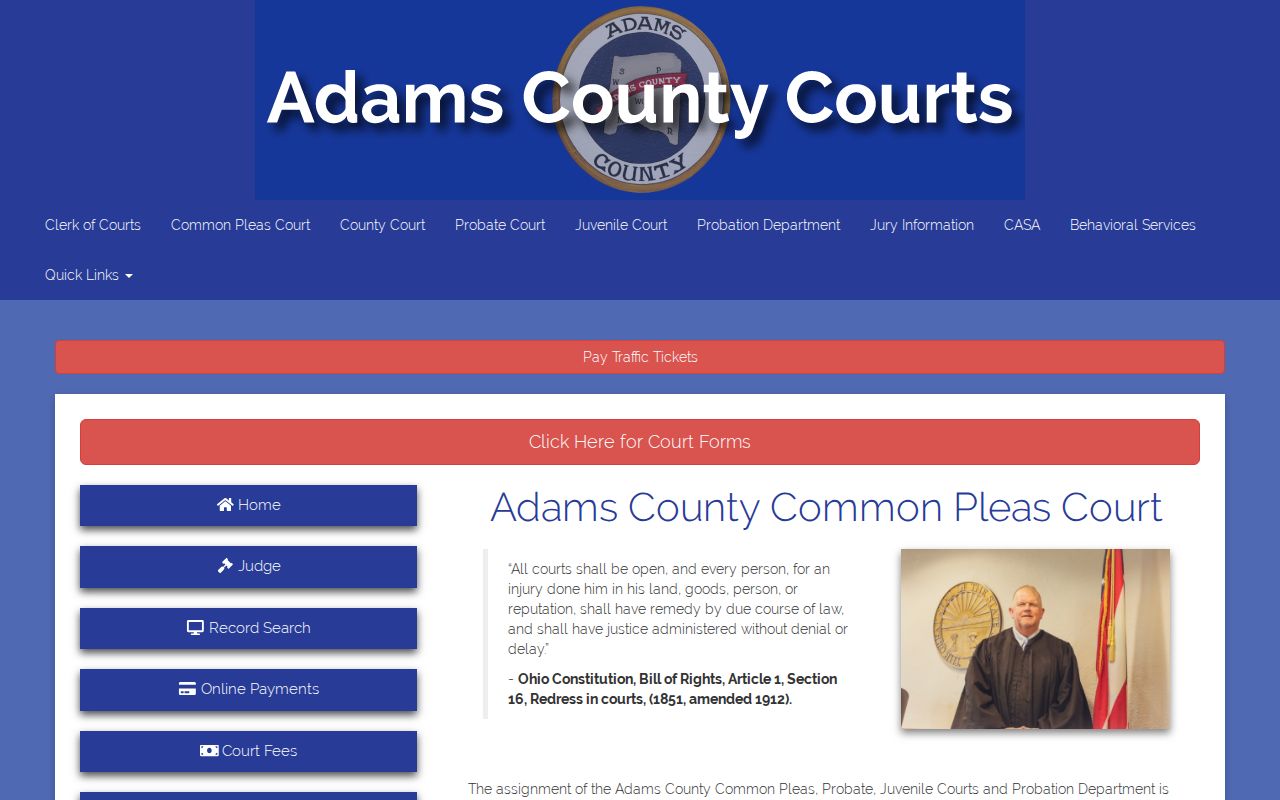 Adams County court docket Common Pleas division overview