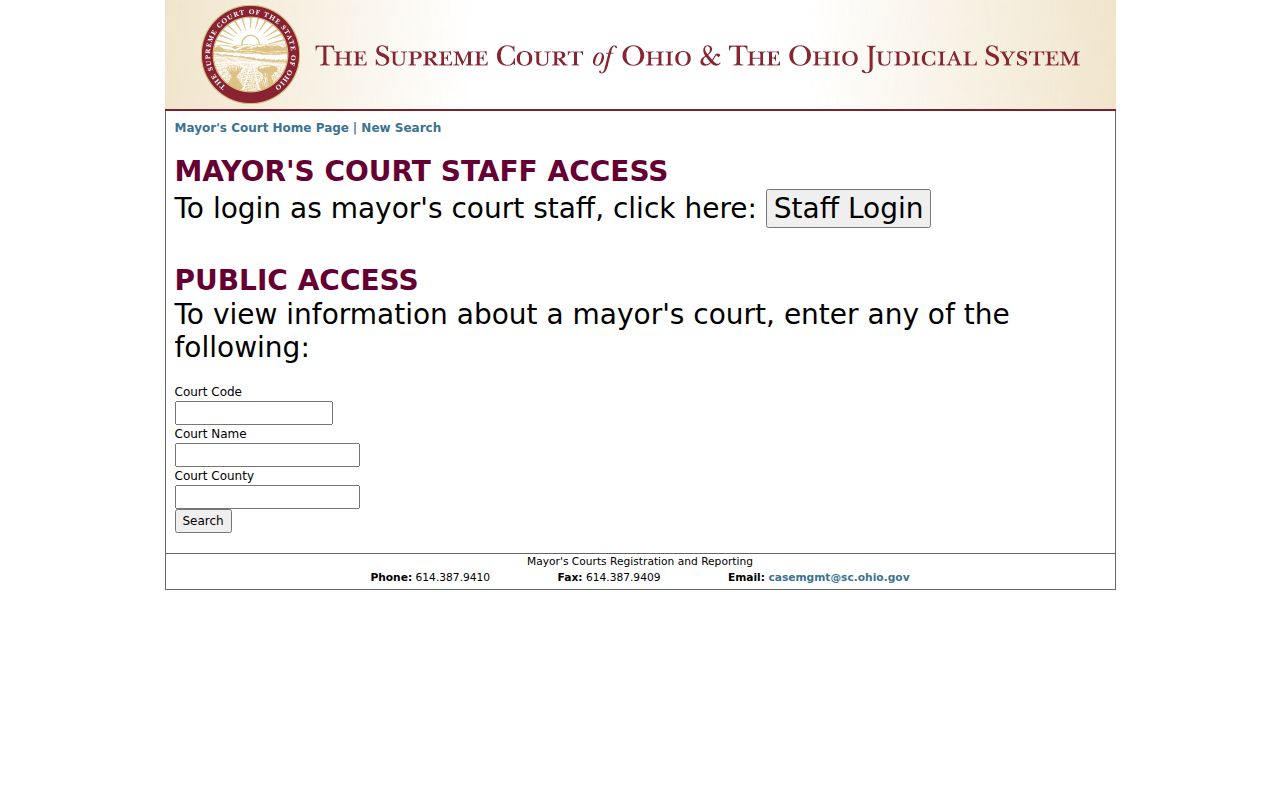 Adams County traffic court records Mayor's Court directory